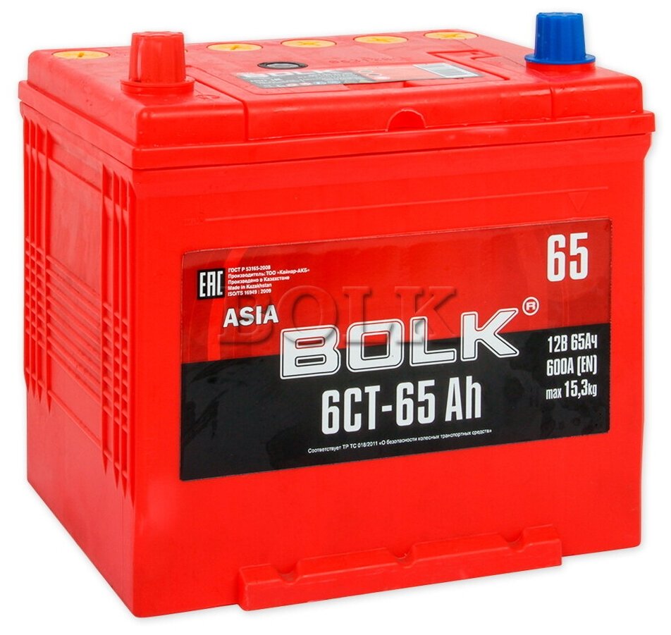 BOLK ABJ651 Аккумулятор BOLK ASIA 65 А/ч прямая L 230x173x220 EN600 А