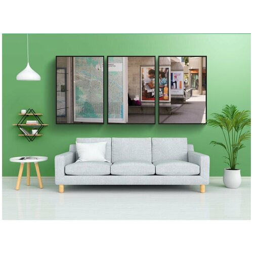 фото Набор модулных постеров для интерьера "реклама, рекламный щит, за пределами" 60x90 см. в тубусе, без рамки lotsprints