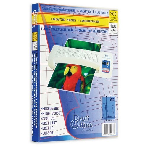 Пленка для ламинирования ProfiOffice А4, 150мкм 100 штук в упаковке