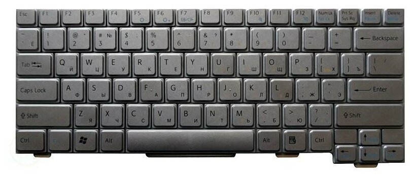 Клавиатура для ноутбука Sony Vaio VGN-TX770PW серебристая