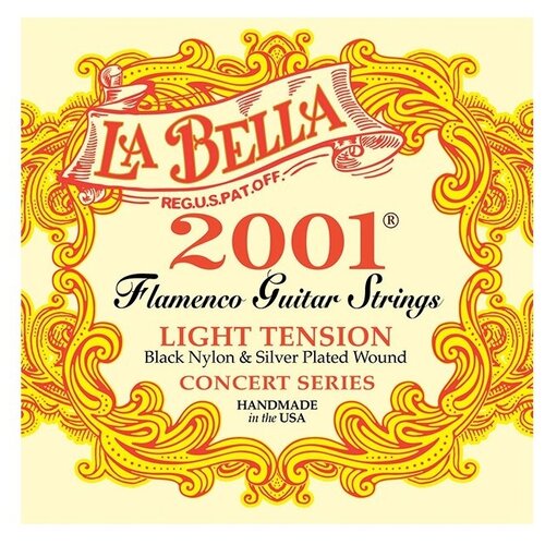2001FL 2001 Flamenco Light Комплект струн для фламенко гитары, слабое нат, посеребр, La Bella 2001l light комплект струн для классической гитары слабое натяжение посеребренные la bella