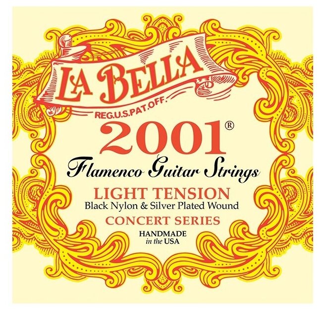 2001FL 2001 Flamenco Light Комплект струн для фламенко гитары слабое нат посеребр La Bella