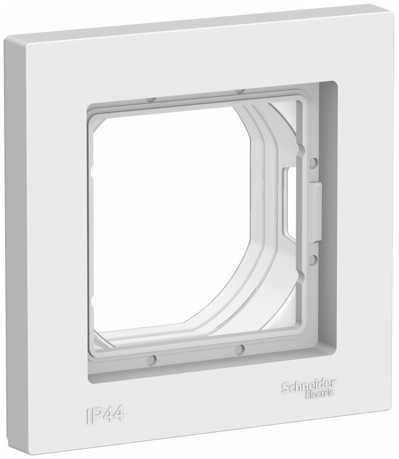 Рамка Schneider Electric AtlasDesign Aqua одноместная универсальная влагозащищенная IP44 белая (комплект из 7 шт.) - фотография № 1