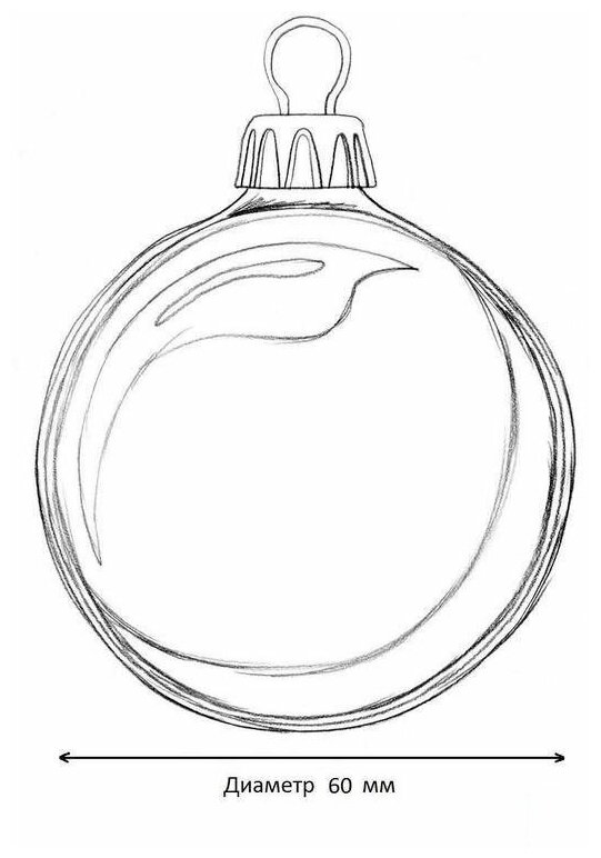 Набор из 6шт Украшение новогоднее Шар "Вензель серебристый", D6 см, L11,5 W6 H17,5 см. Klassanta — фото 1