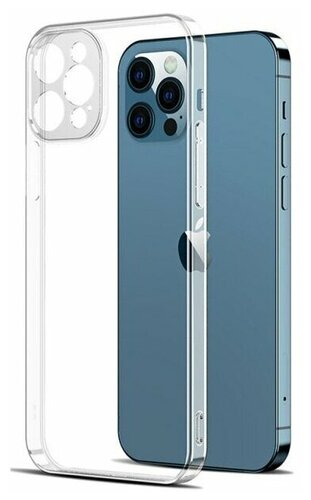 Прозрачный чехол - накладка с защитой камеры для iPhone 12 Pro / Айфон ...