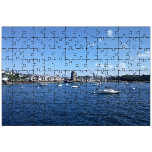 фото Магнитный пазл 27x18см."море, бретань, лодка" на холодильник lotsprints