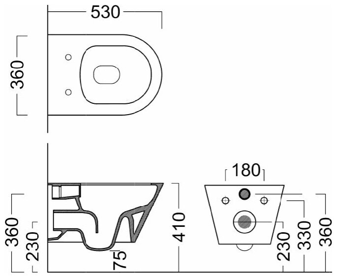 Унитаз подвесной PLAZA Modern PLMR.WC.02 с сиденьем - фотография № 6