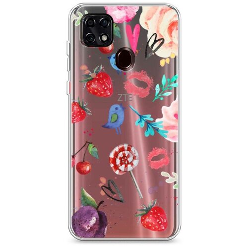 фото Силиконовый чехол "летнее ассорти" на zte zte blade 20 smart / зте блейд 20 смарт case place