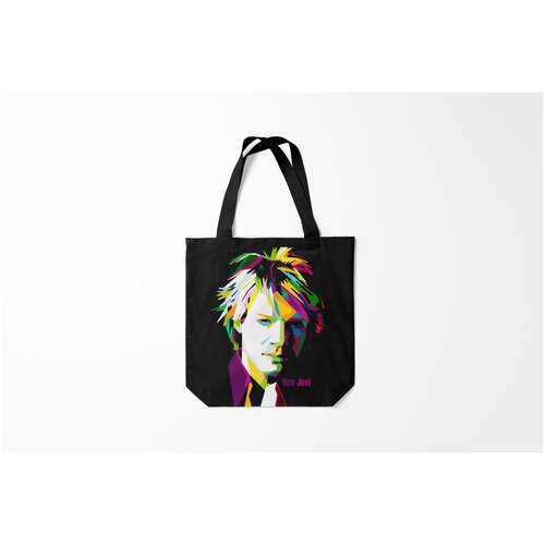 фото Сумка-шоппер / 40х40 см / знаменитости / музыканты и исполнители jon bon jovi burnettie