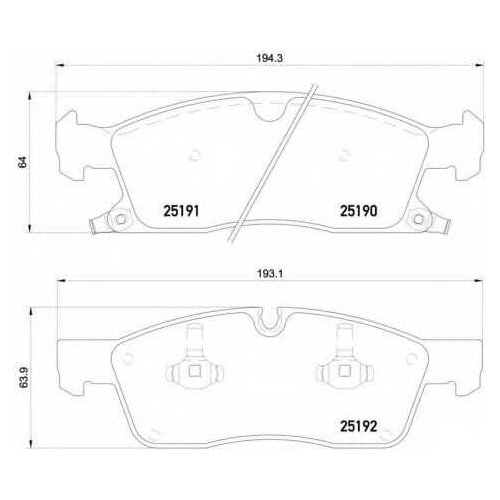 Колодки тормозные P37017 BREMBO P37017