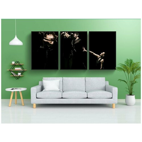 фото Набор модулных постеров для интерьера "танцевать, танцоры, представление" 60x90 см. в тубусе, без рамки lotsprints