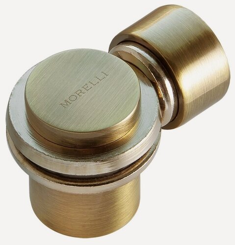 Изображение товара Ограничитель для двери Morelli MDS 4 AB античная бронза, стоппер магнитный напольный, фиксатор двери от удара