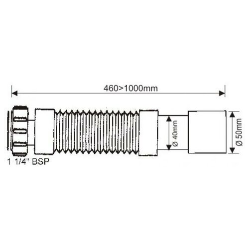 гофра 45 100 см 1 1 4 32 mcalpine mrmf1w McALPINE Гофра 1 1/4 McALPINE 1м MRMF1-S 40/50