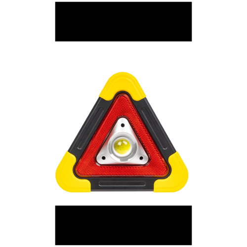 Знак аварийной остановки со светодиодным фонарем, Аварийный знак, фонарь-переноска, прожектор, 2 режима освещения, на батарейках