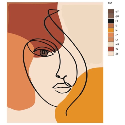 Картина по номерам Т 57 Минимализм лица женщины, 80x100 см картина по номерам т 14 треxвостый исобу 80x100 см
