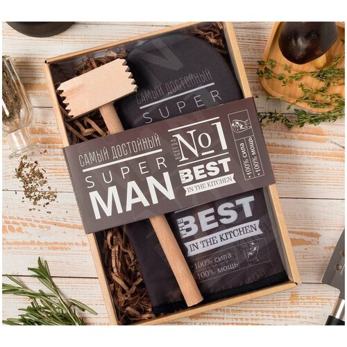 фото Доляна кухонный набор super man br55754 (2 предмета)