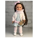 Кукла Lamagik Нина, темноволосая, в шарфе и гетрах, 42 см, арт. 42104А - изображение