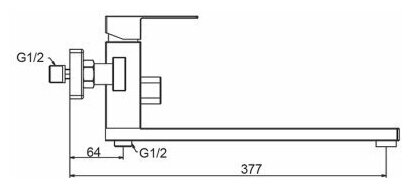 Смеситель для ванны Frap F22802-6 - фотография № 2