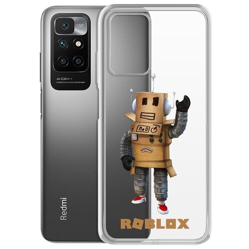 Чехол-накладка Krutoff Clear Case Roblox-Мистер Робот для Xiaomi Redmi 10 чехол накладка krutoff clear case roblox мистер робот для samsung galaxy a22s a226