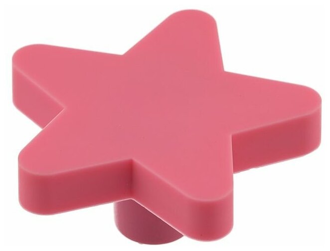 GTV Ручка мебельная UM-STAR звезда, розовый - фотография № 1