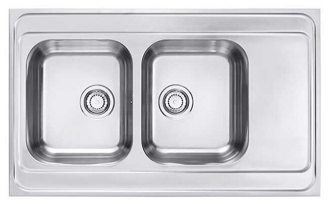 Кухонная мойка ALVEUS CLASSIC PRO 80 SAT-90 1000X600 2X L/ I нерж. сталь