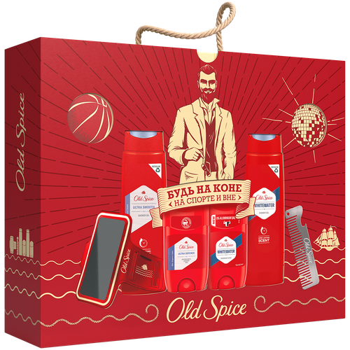 Old Spice Набор подарочный с чехлом для смартфона и расческой