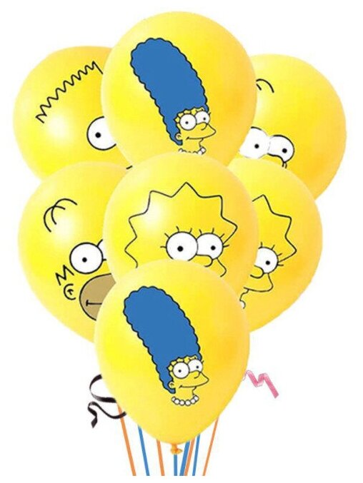 Набор воздушных шариков Fantasy Earth Симпсоны 10 шт