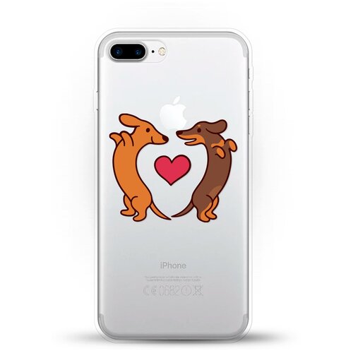 фото Силиконовый чехол love таксы на apple iphone 7 plus andy & paul