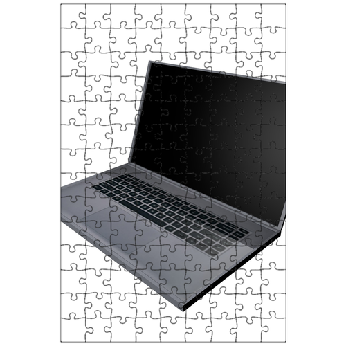фото Магнитный пазл 27x18см."ноутбук, 3d дизайн, mockup 3d" на холодильник lotsprints