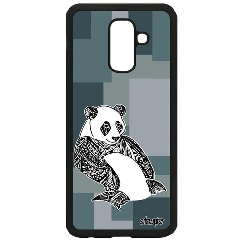 фото Противоударный чехол для смартфона // samsung galaxy a6 plus 2018 // "панда" бамбук медведь, utaupia, розовый