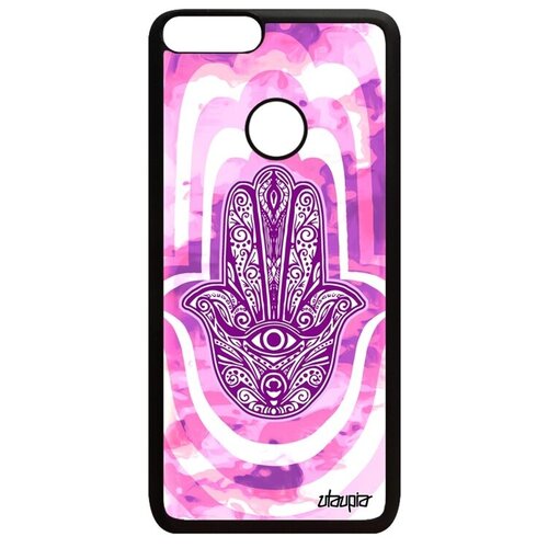фото Ударопрочный чехол для телефона // huawei p smart 2018 // "амулет хамса" талисман тора, utaupia, розовый