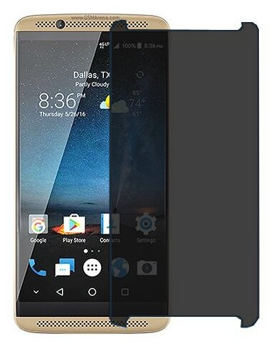 ZTE Axon 7 защитный экран пленка гидрогель конфиденциальность (силикон) Одна штука