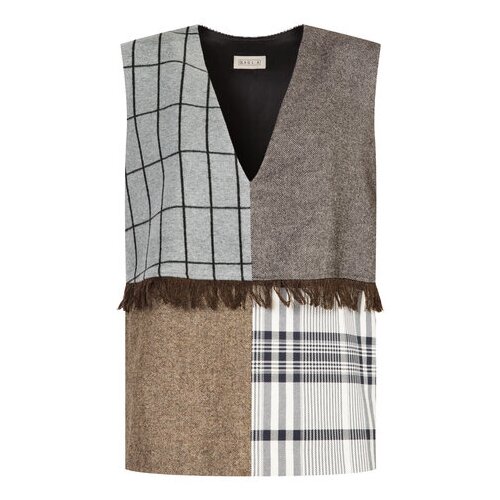 фото Жилет с бахромой ola ola (fw20/205/mtc) s