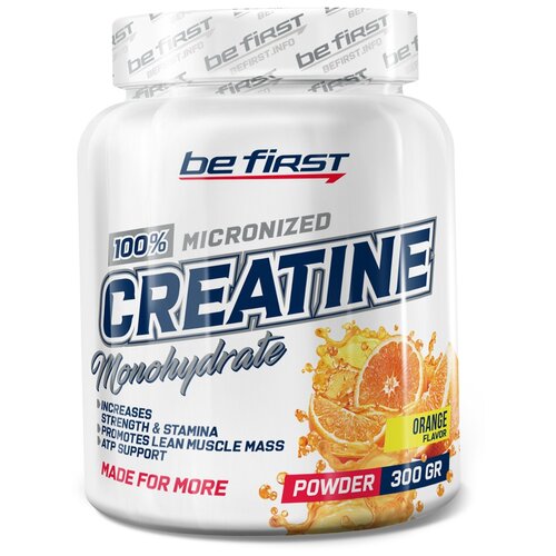 Креатин Be First Micronized Creatine Monohydrate Powder, 300 гр. creatine powder 300 гр лимон