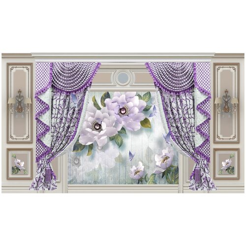 Фотообои Уютная стена Роскошная композиция с цветами 470х270 см Виниловые Бесшовные (единым полотном)