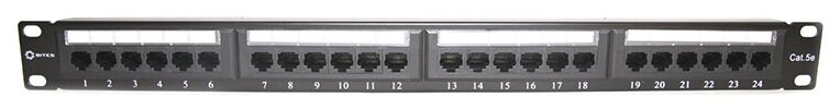 Коммутационная панель Патч-панель 5bites PPU55-07 UTP / 5E / 24P / Krone / 110 / Dual Idc / 1U / 19