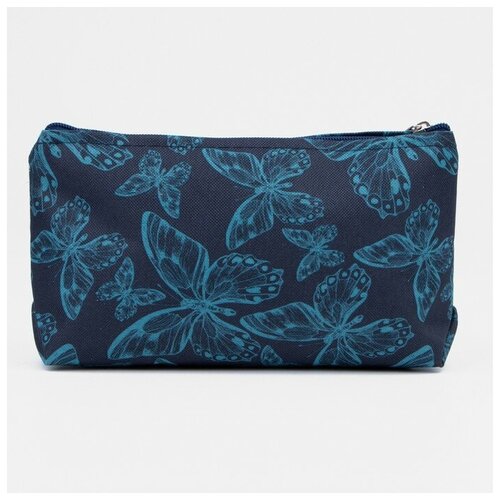 фото Косметичка на молнии, цвет синий/бирюзовый gorodok