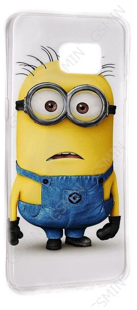 Чехол силиконовый для Samsung Galaxy Note 5 TPU (Прозрачный) (Дизайн 10)