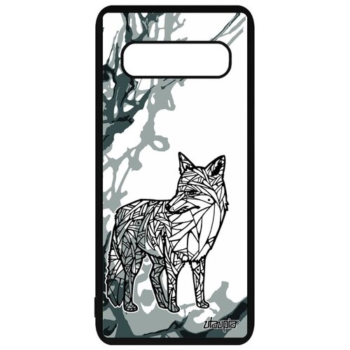 фото Чехол на смартфон // samsung galaxy s10 plus // "лиса" хитрая fox, utaupia, серый