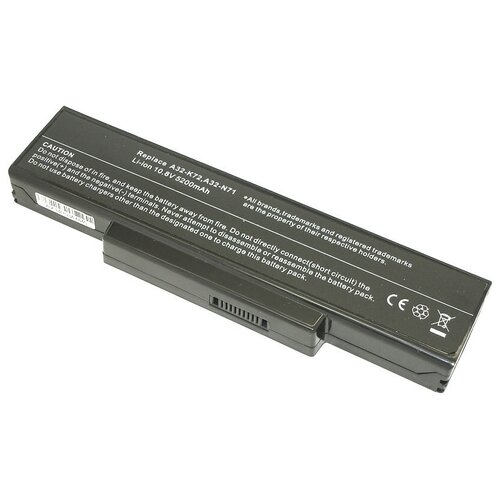 Аккумуляторная батарея для ноутбука Asus K72 5200mAh OEM черная аккумулятор для ноутбука asus a32 k72 a32 n71 11 1v 5200mah код mb009181