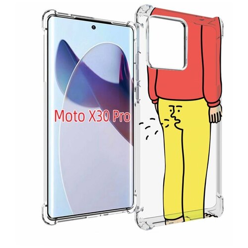 Чехол MyPads смешной-мужчина для Motorola Moto X30 Pro задняя-панель-накладка-бампер