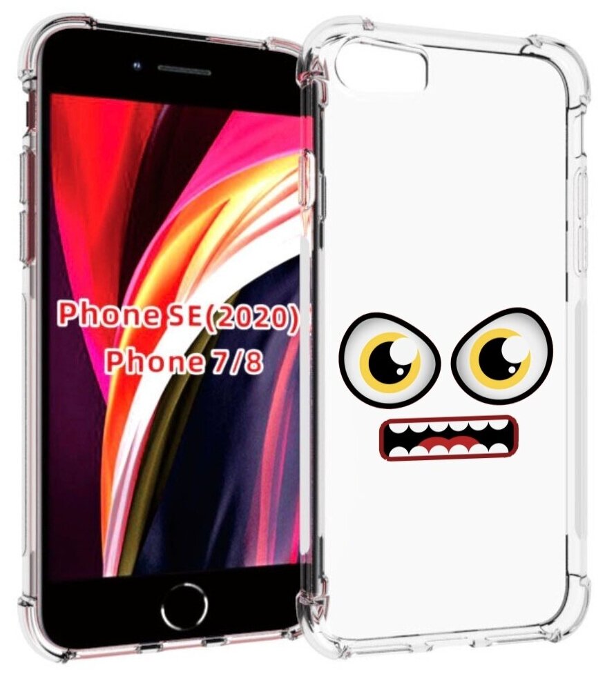 Чехол MyPads красный злой смайлик для iPhone 7 4.7 / iPhone 8 / iPhone SE 2 (2020) / Apple iPhone SE3 2022 задняя-панель-накладка-бампер