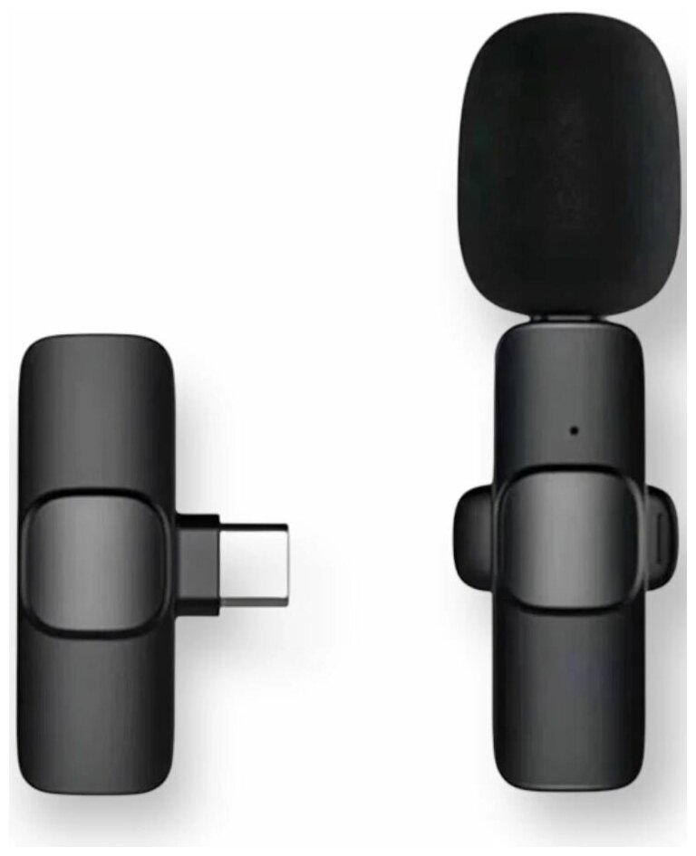 Беспроводной петличный микрофон Type-C. 1 микрофон, приемник Type-C Штекер.