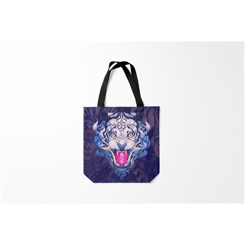 фото Сумка-шоппер / 40х40 см / звери / крупные кошки тигр burnettie