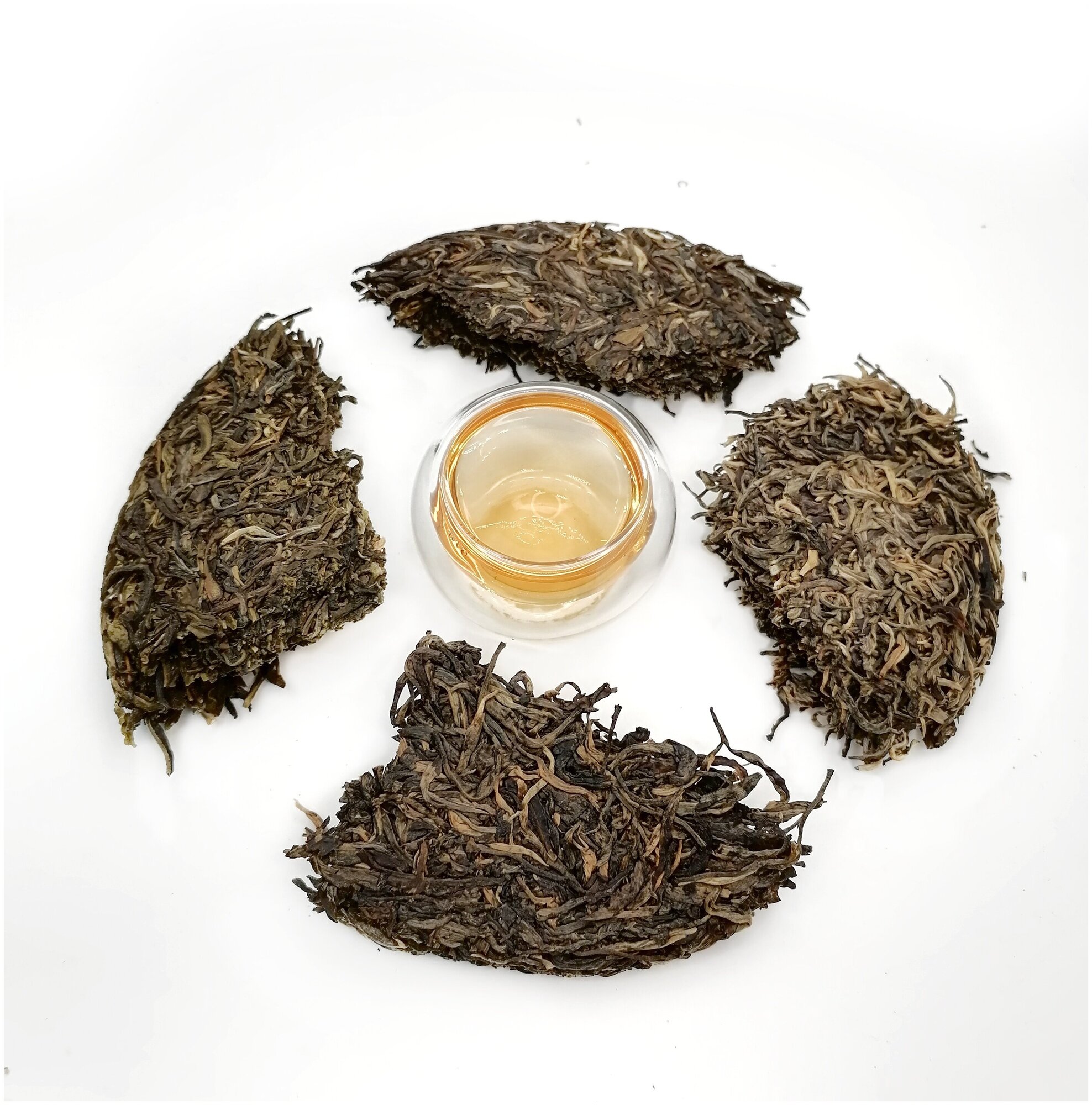 Пуэр сет (в разлом) - набор из 4х шэн пуэров по 50 гр / Прессованный листовой китайский чай
