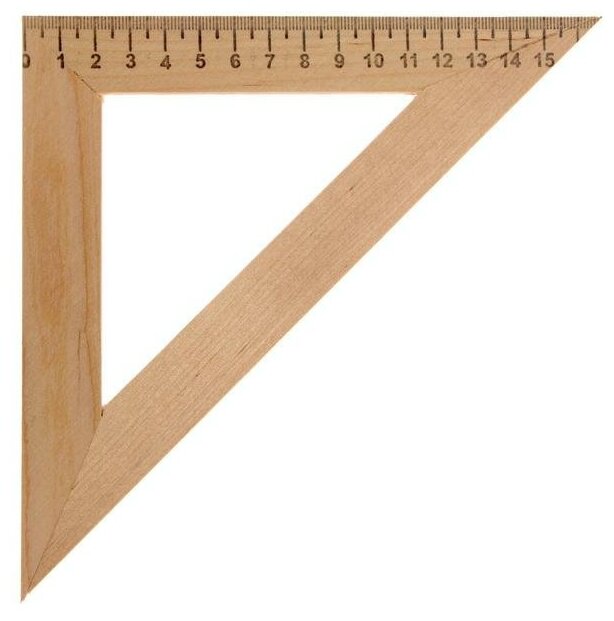 Треугольник деревянный Action 45 грудусов 16 см - фото №2