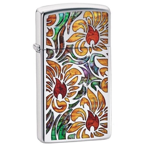 Зажигалка бензиновая Slim Zippo 29702 High Polish Chrome