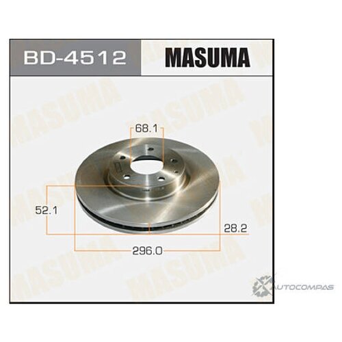 Диск Тормозной (Упаковка 2 Шт, Цена За 1 Шт) Masuma арт. BD-4512