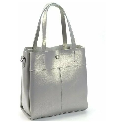 фото Женская кожаная сумка 3391-220 дабл грей (107373) fuzi house