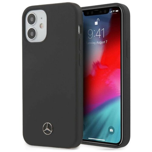 фото Чехол cg mobile mercedes liquid silicone hard для iphone 12 mini, цвет серый (mehcp12ssilsg)